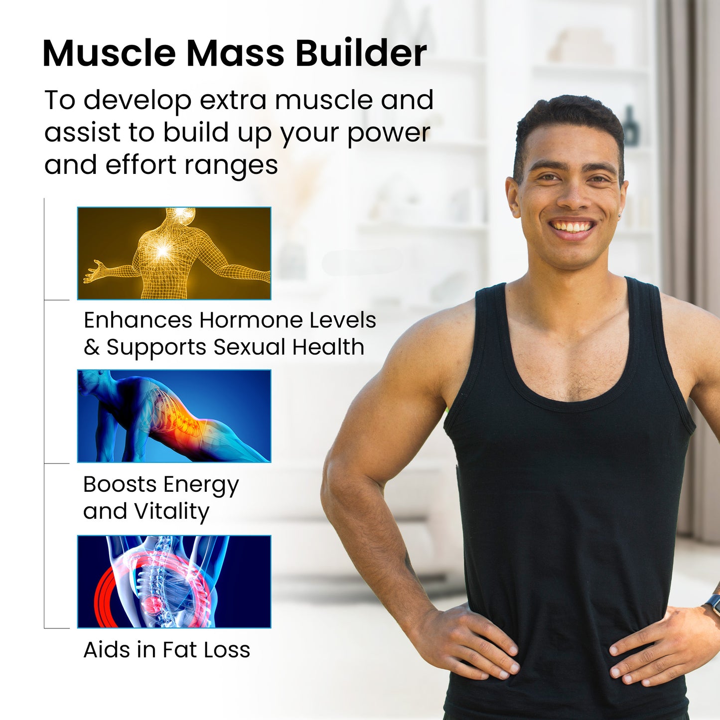 Healthvit Fitness Testosterone Booster Health Supplement Capsules Bottle Of 60