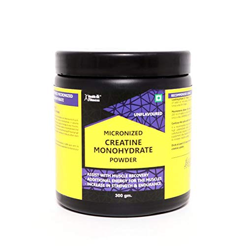Healthvit Pure Micronized Creatine Monohydrate - Creatine Powder | Creatine Monohydrate 250gm + 50gm (300gm) | Rapid Absorption, Enhances Muscle Strength & Endurance | (Unflavored - 100 Servings)