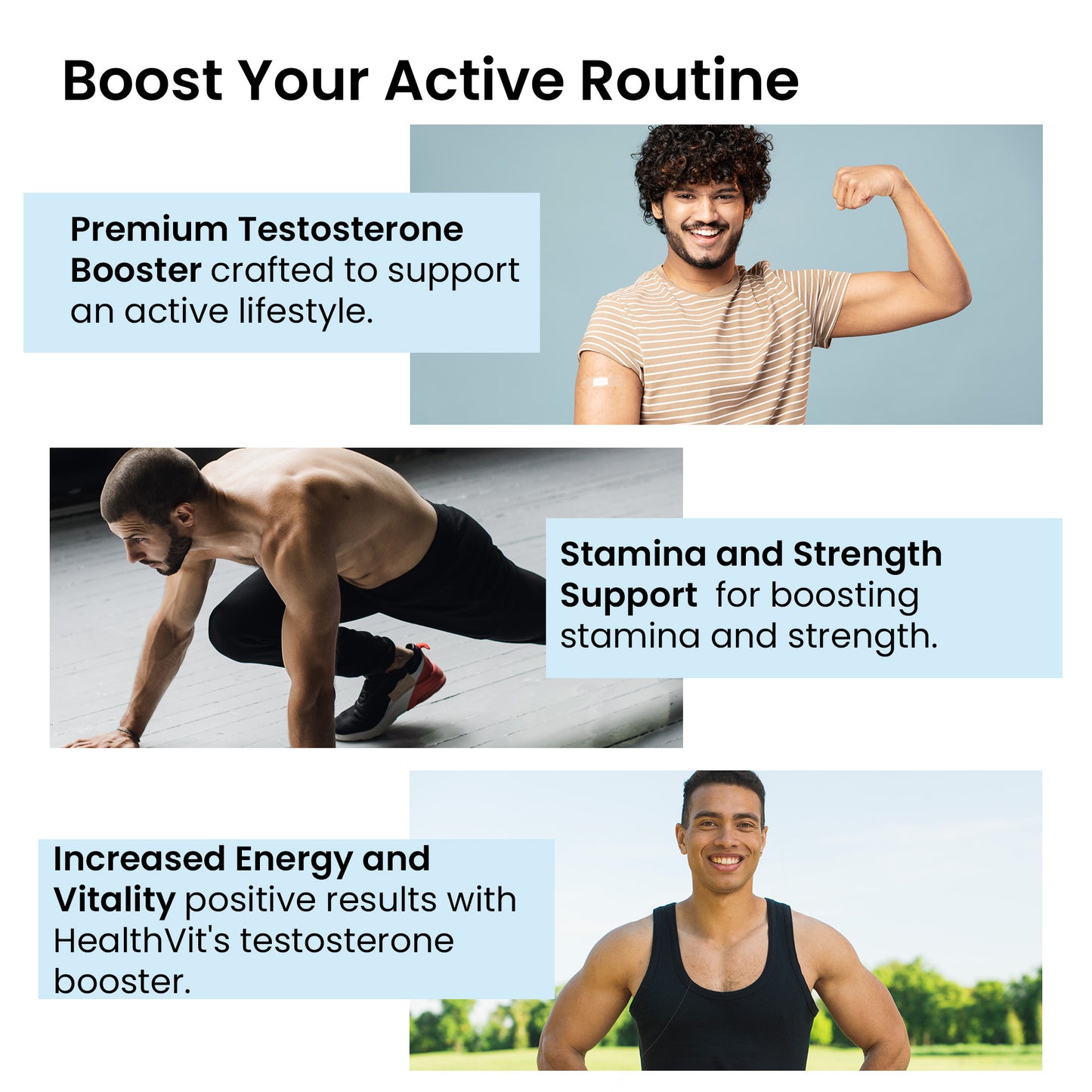 Healthvit Fitness Testosterone Booster Health Supplement Capsules Bottle Of 60