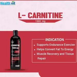 Healthvit Fitness L-Carnitine -1500 Mg - 450ml - Watermelon Flavor